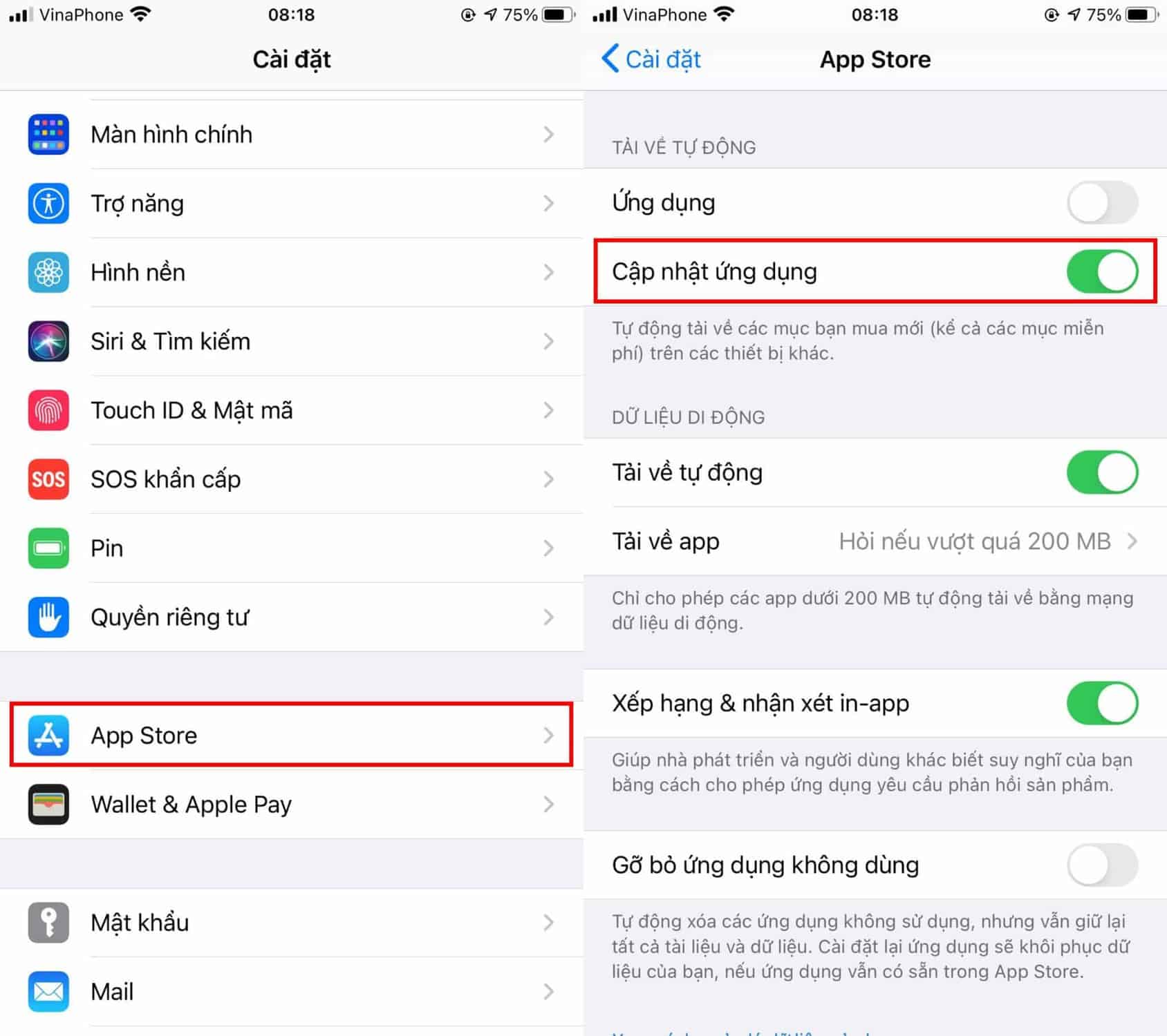 Cập nhật ứng dụng