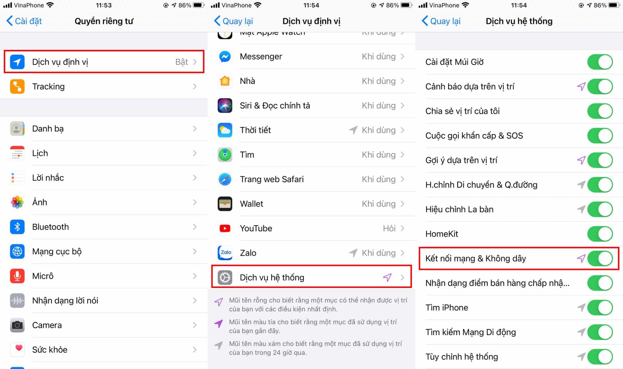 Vô hiệu hóa dịch vụ mạng Wifi