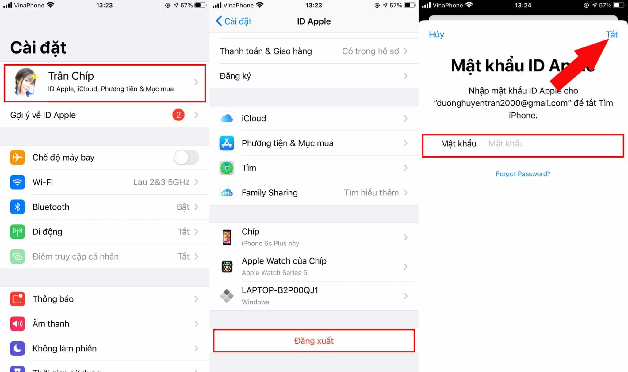Không thể kết nối với iCloud