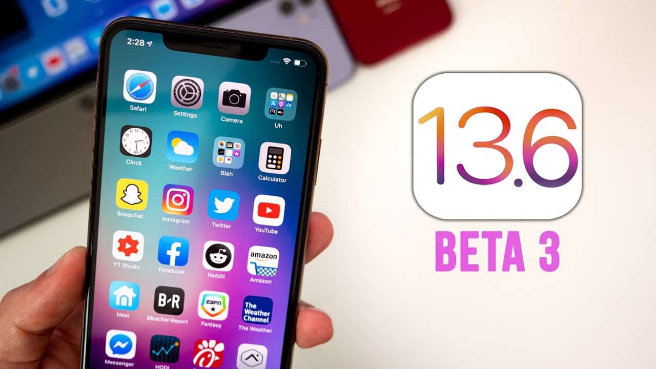  iOS 13.6 bản Beta 3