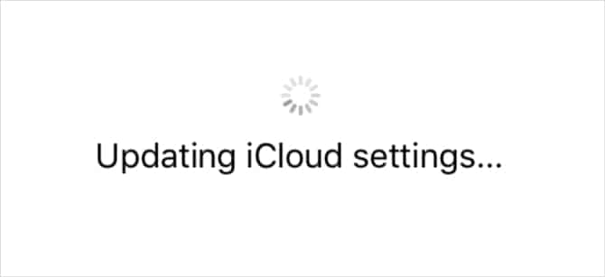Updating iCloud Settings