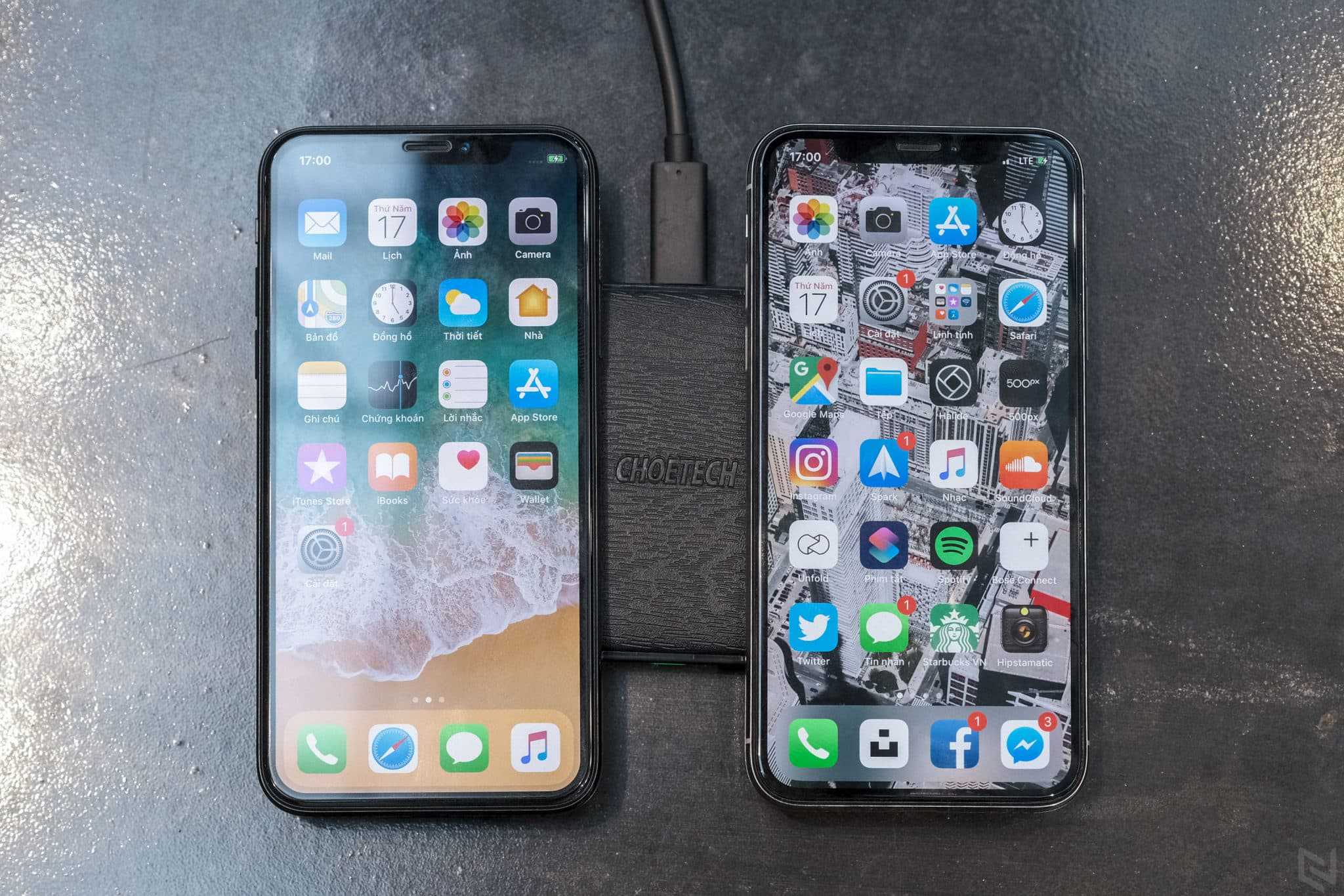 Dùng bộ sạc không dây