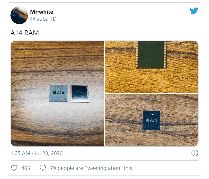Hình ảnh rò rỉ về thành phần RAM của chipset A14 cho iPhone 12