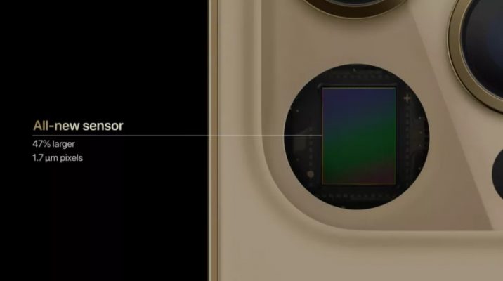 iPhone 12 Pro Max cung cấp một cảm biến mới trên camera rộng lớn hơn 47% so với cảm biến trên iPhone 12 Pro