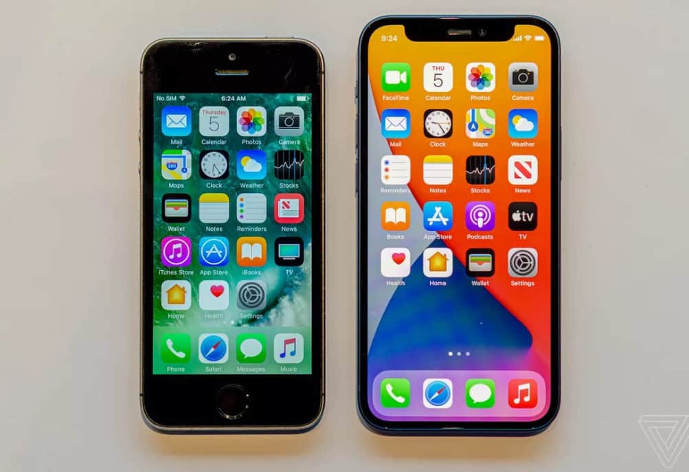 iPhone 5S và iPhone 12 Mini