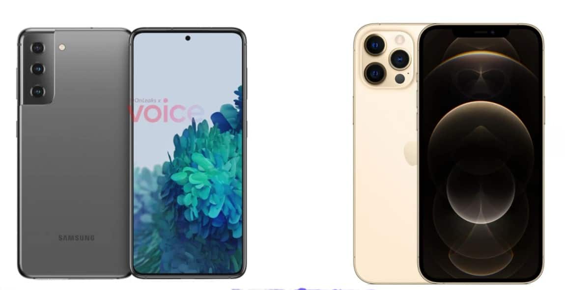 galaxy s21 Plus vs iphone 12 pro max