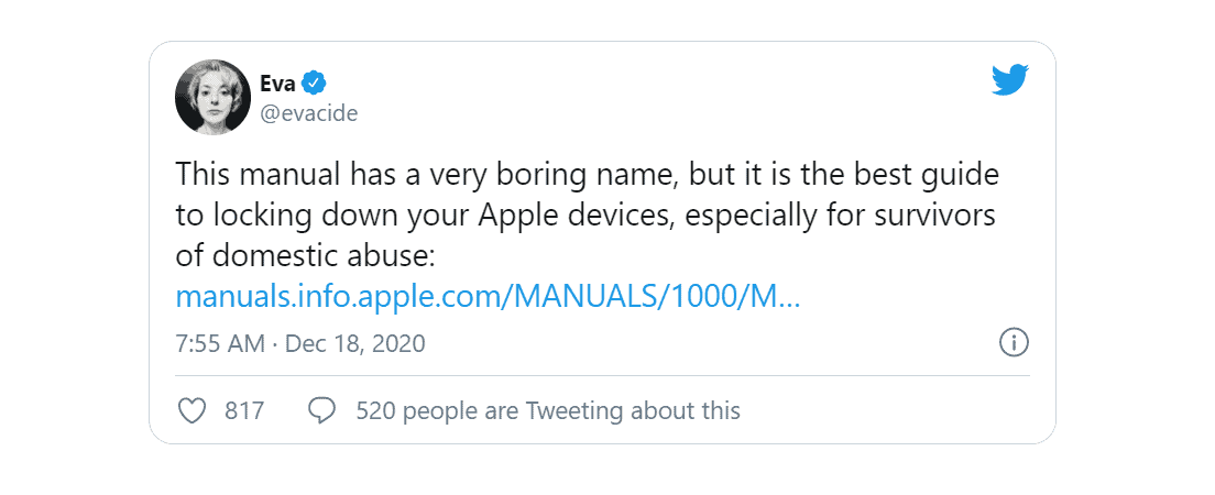 bài Tweet của Eva Galperin