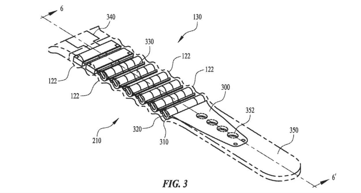 Bằng sáng chế lắp pin vào dây đeo Apple Watch