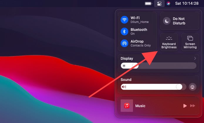 Điều chỉnh đèn nền bàn phím