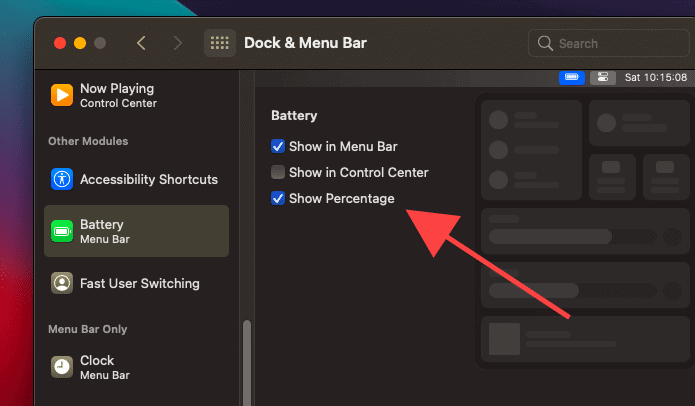 Hiển thị phần trăm pin