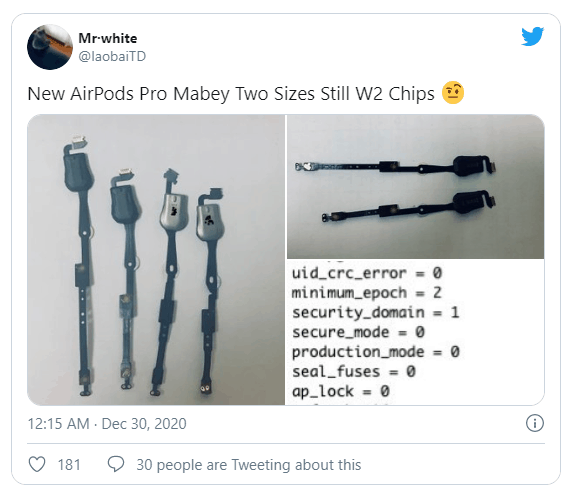 AirPods Pro 2 sẽ có hai phiên bản kích thước