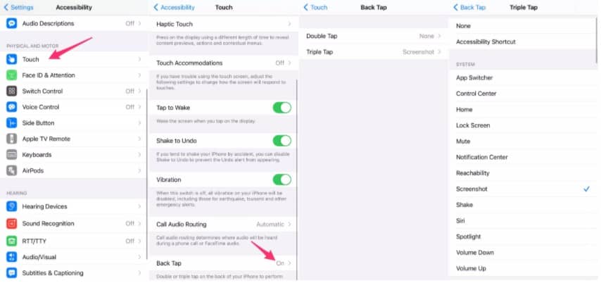 Sử dụng back tap iOS 14