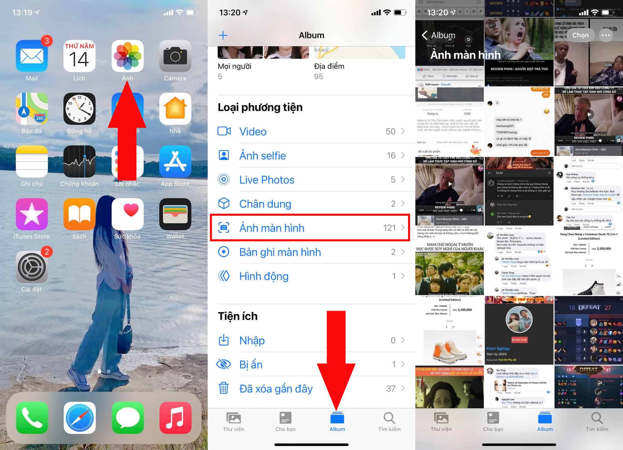 xem file ảnh chụp màn hình