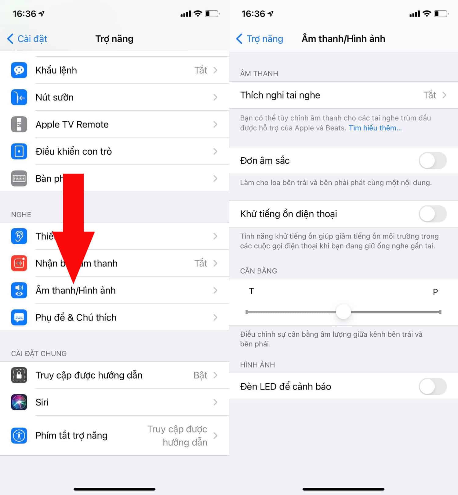Điều chỉnh âm thanh tai nghe