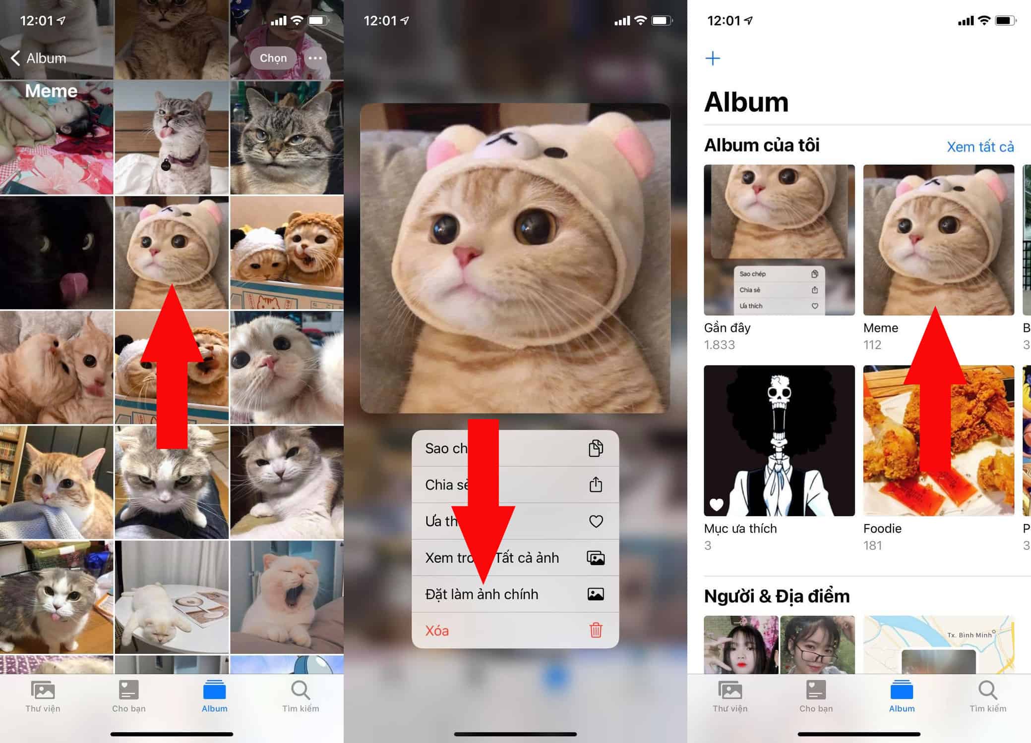 Cài ảnh đại diện cho Album