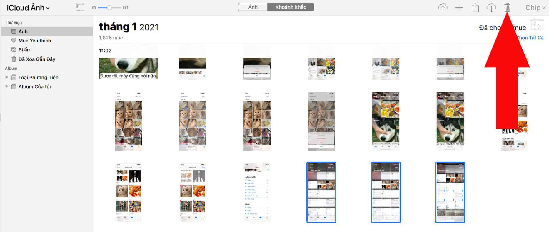 chọn nhiều ảnh