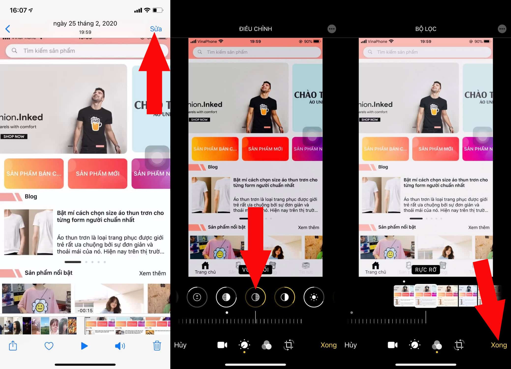 Xuất và chỉnh sửa video quay màn hình