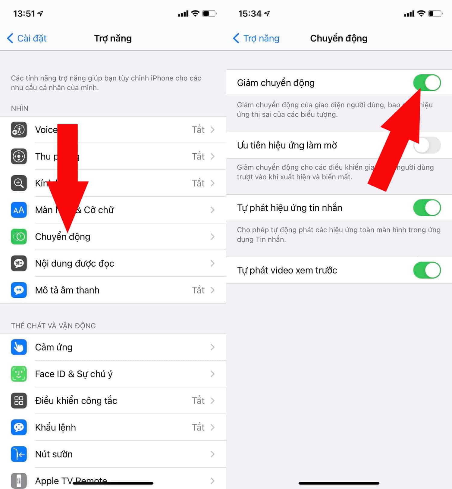 Giảm chuyển động