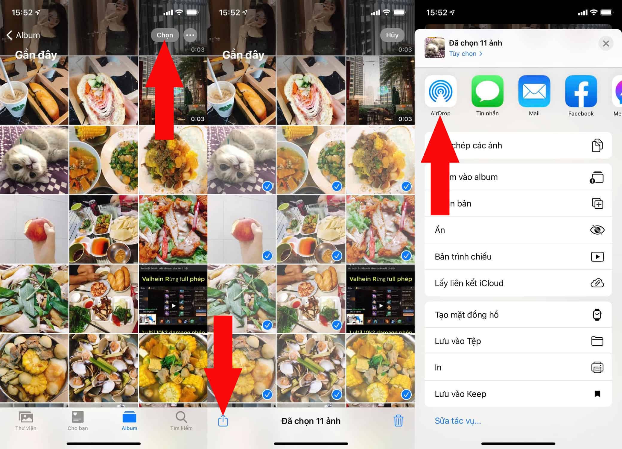 Chuyển dữ liệu bằng AirDrop