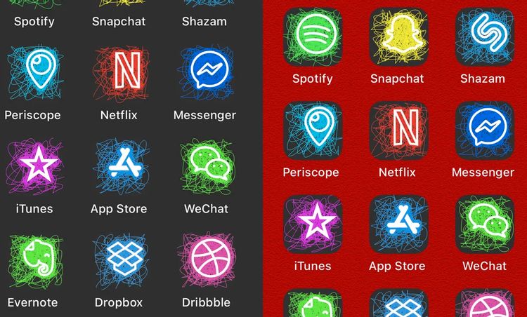 Biểu tượng Neon Scribble