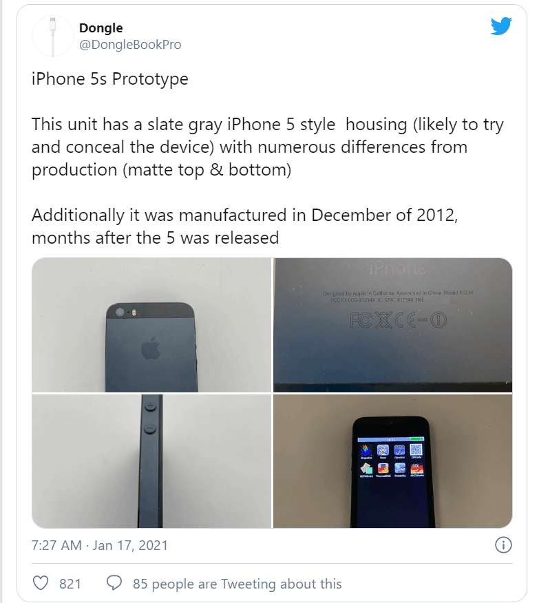 Rò rỉ hình ảnh chiếc iPhone 5s màu xám 