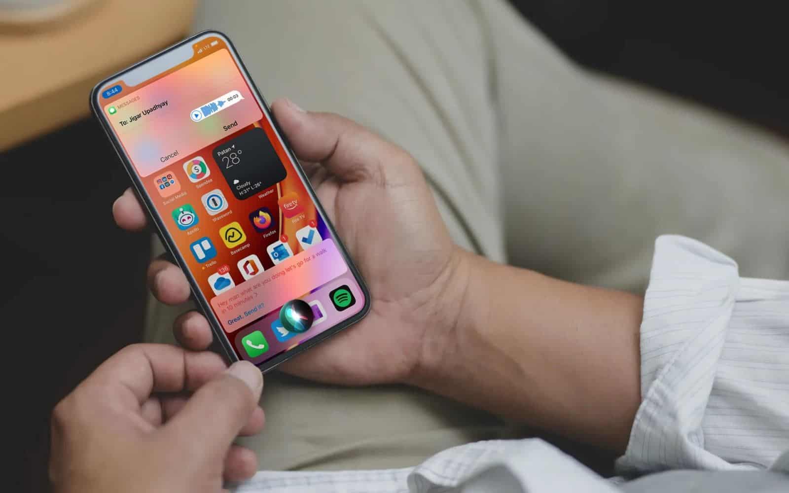 Gửi tin nhắn âm thanh bằng Siri