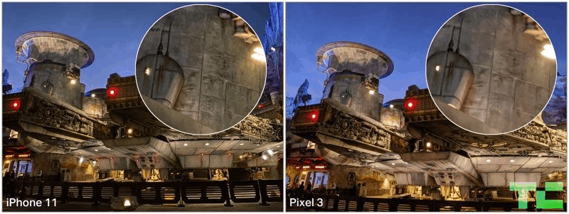 Chế độ ban đêm so với Chế độ ban đêm trên Google Pixel 3