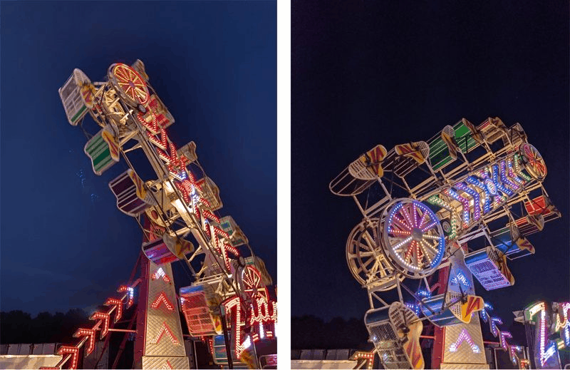 Pixel 3 XL (phải) và ‌iPhone‌ (trái)