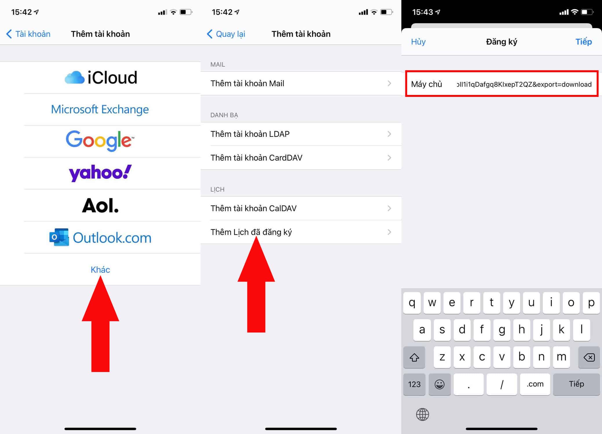Thêm lịch đã đăng ký