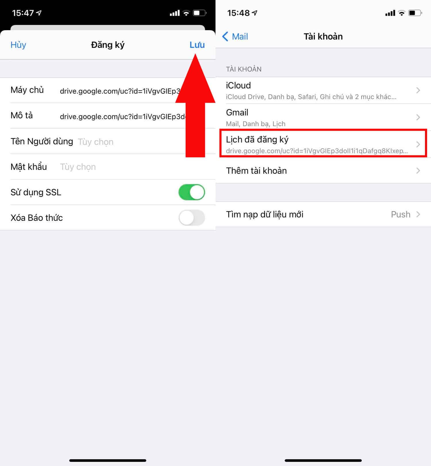 lịch âm đã được thêm