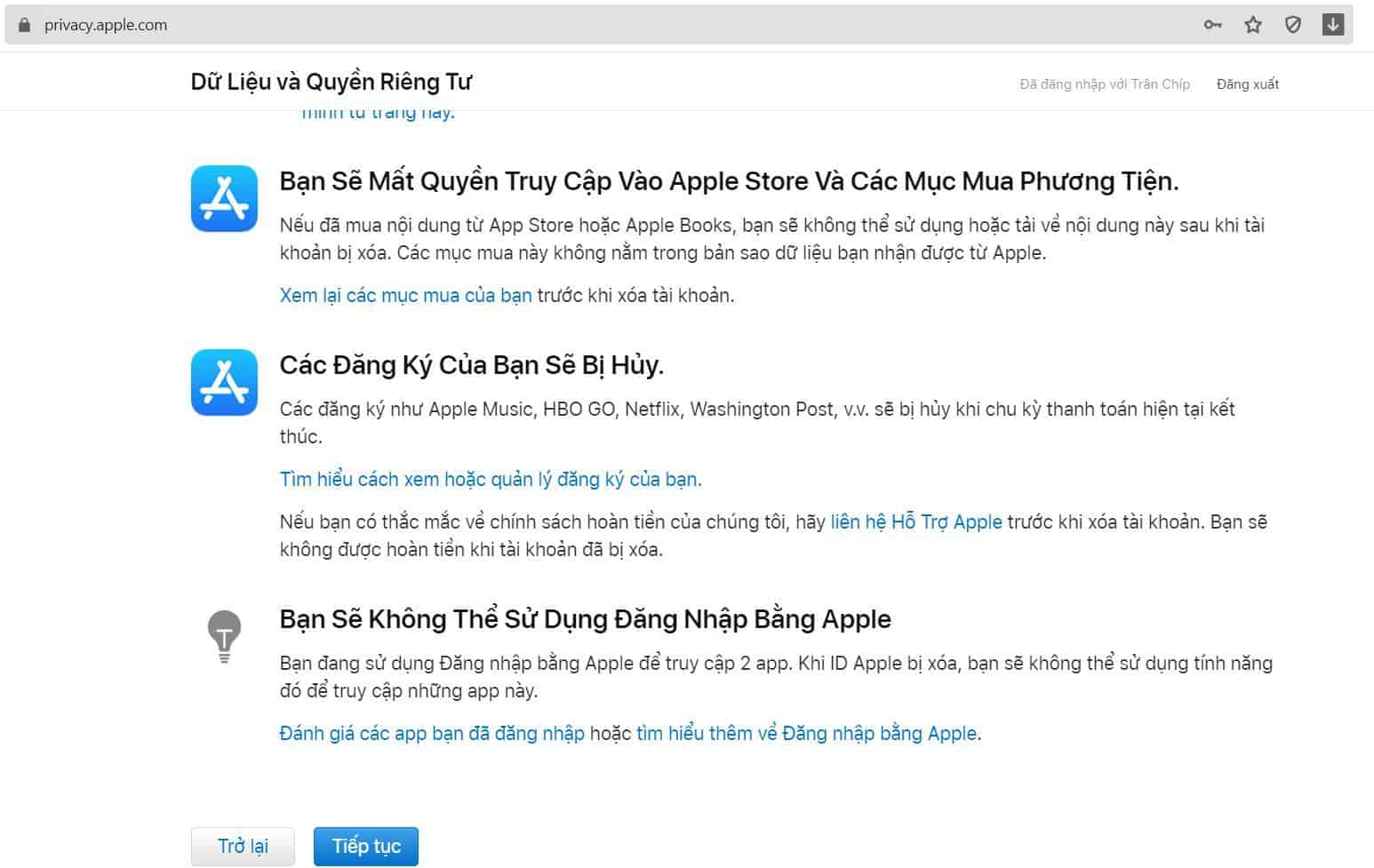 Xem lại những điều quan trọng