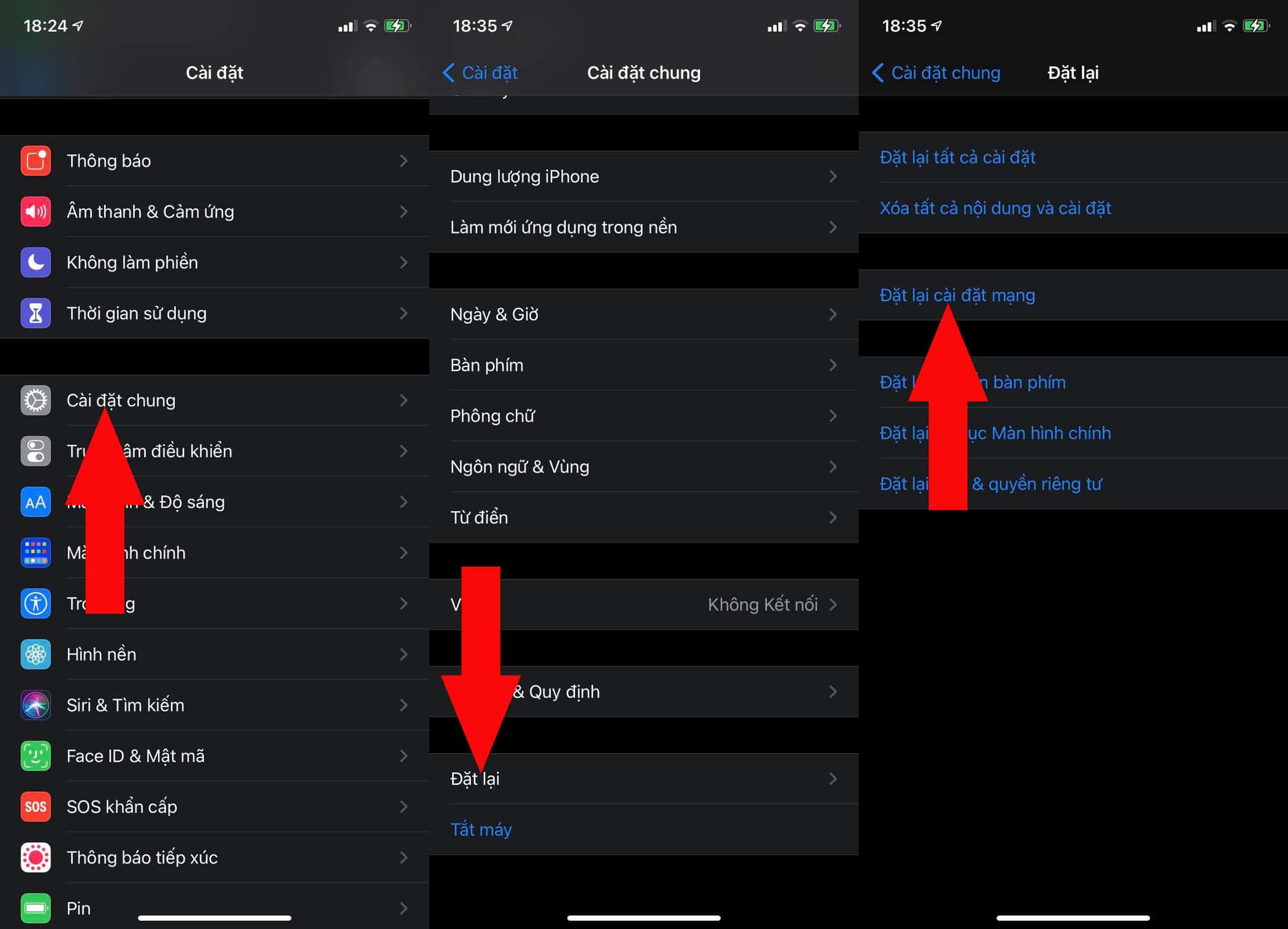 Đặt lại cài đặt mạng