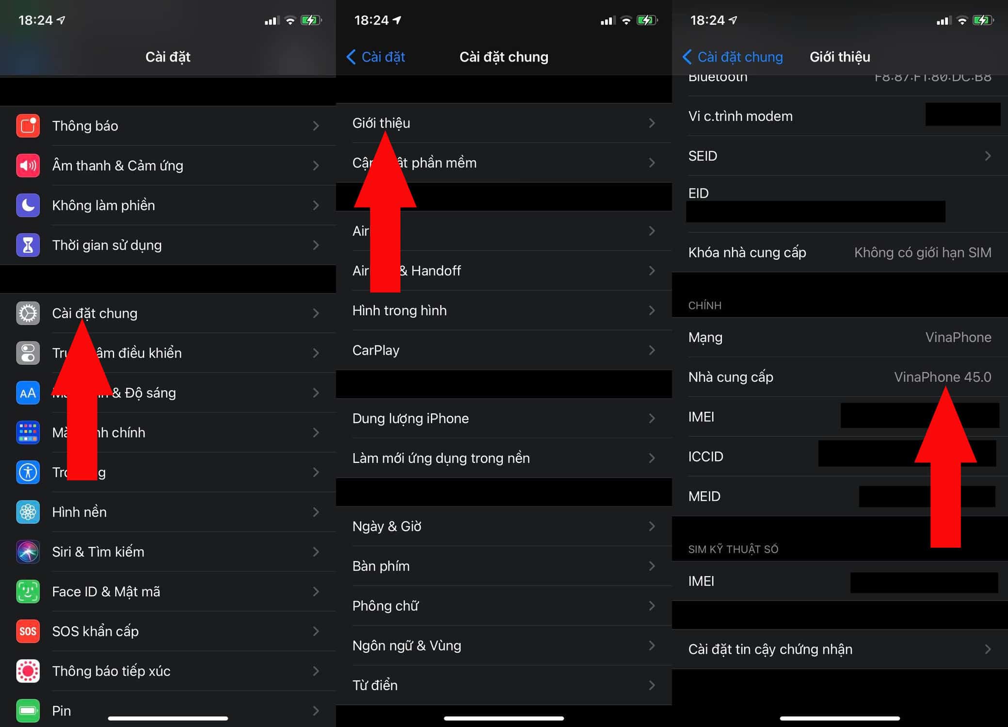 Cập nhật cài đặt nhà mạng trên iPhone