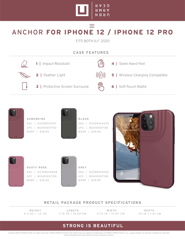 Ốp lưng iPhone 12/12 Pro UAG Anchor