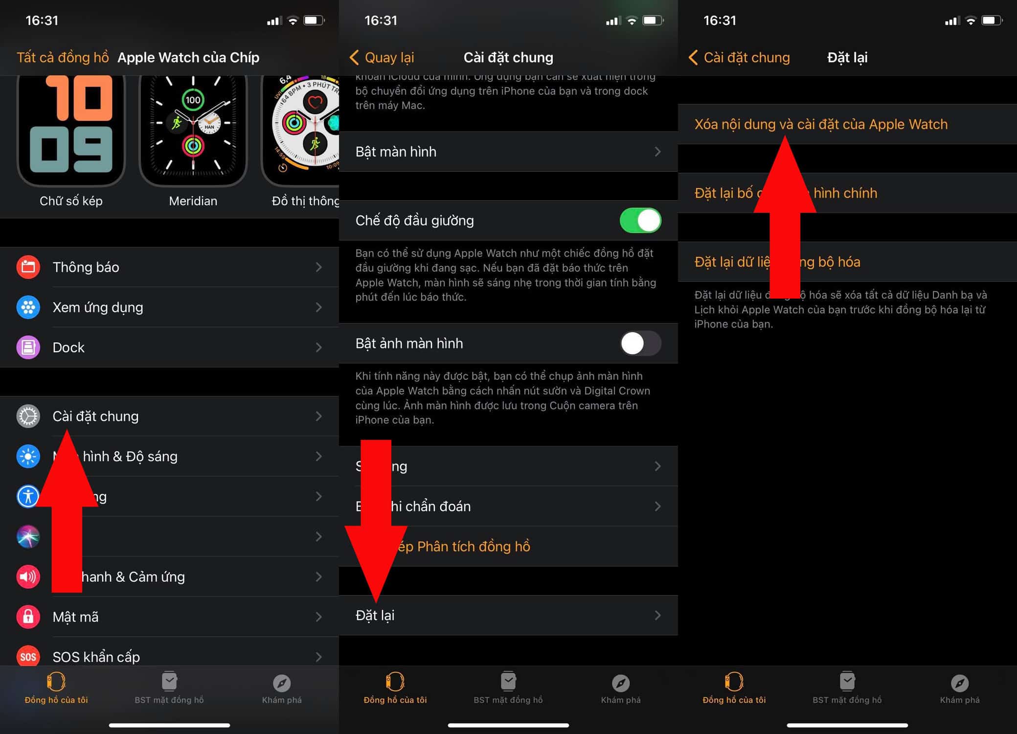 Đặt lại Apple Watch