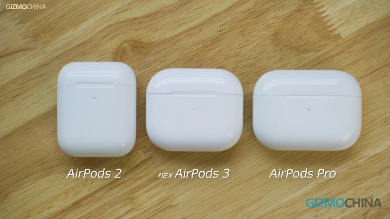bản sao AirPods 3 cùng với Airpods Pro và Airpods