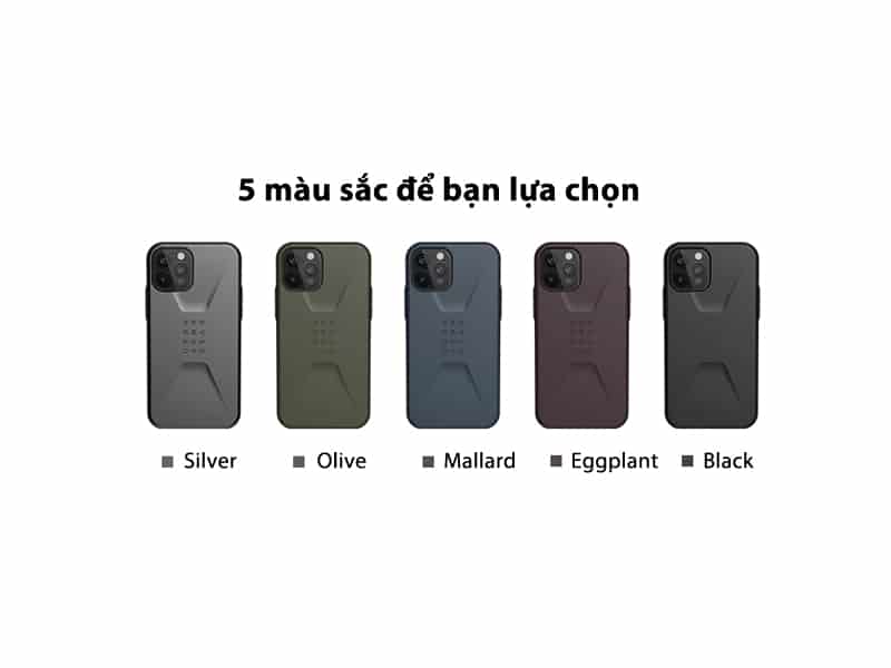 ỐP LƯNG CHỐNG SỐC UAG CIVILIAN CHO IPHONE 12 PROMAX