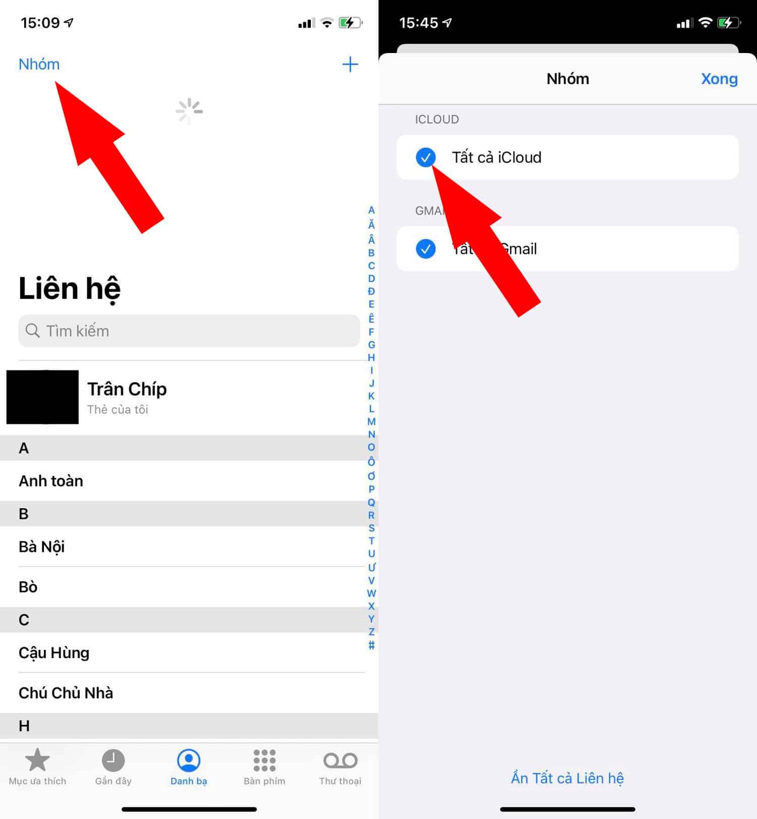 Kiểm tra cài đặt ứng dụng