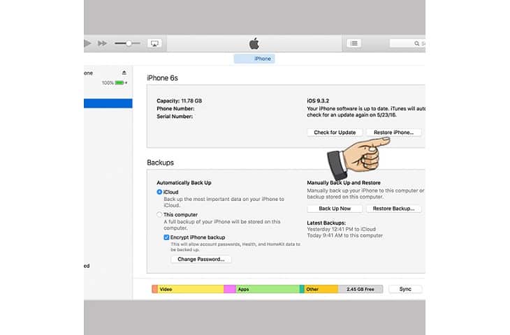 iPhone không lên nguồn do bị lỗi hệ điều hành và cách khắc phục