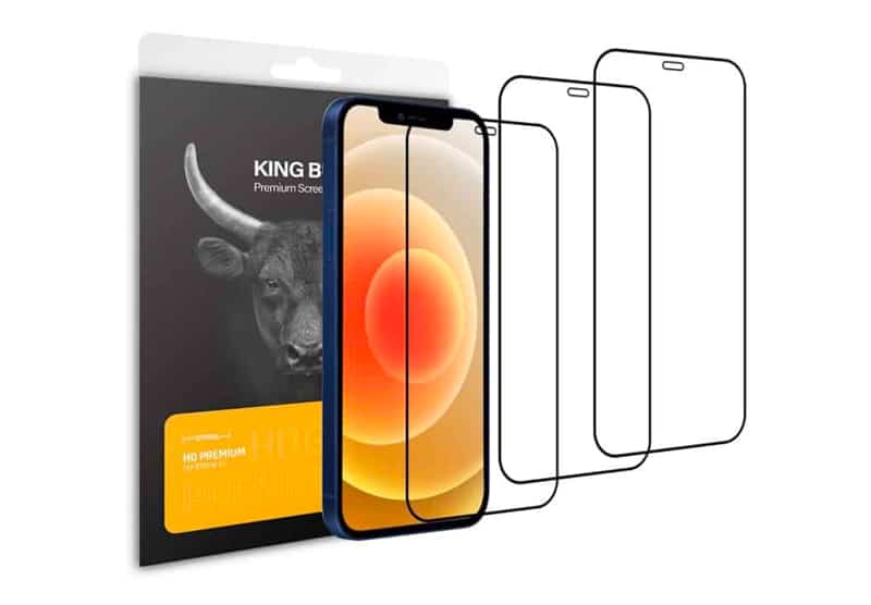 CƯỜNG LỰC MIPOW KINGBULL PREMIUM HD (2.7D) IPHONE 12 I 12PRO (FULL VIỀN ĐEN)