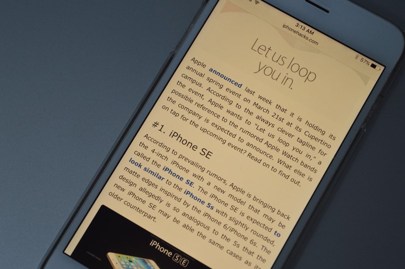 night shift mode trên iPhone