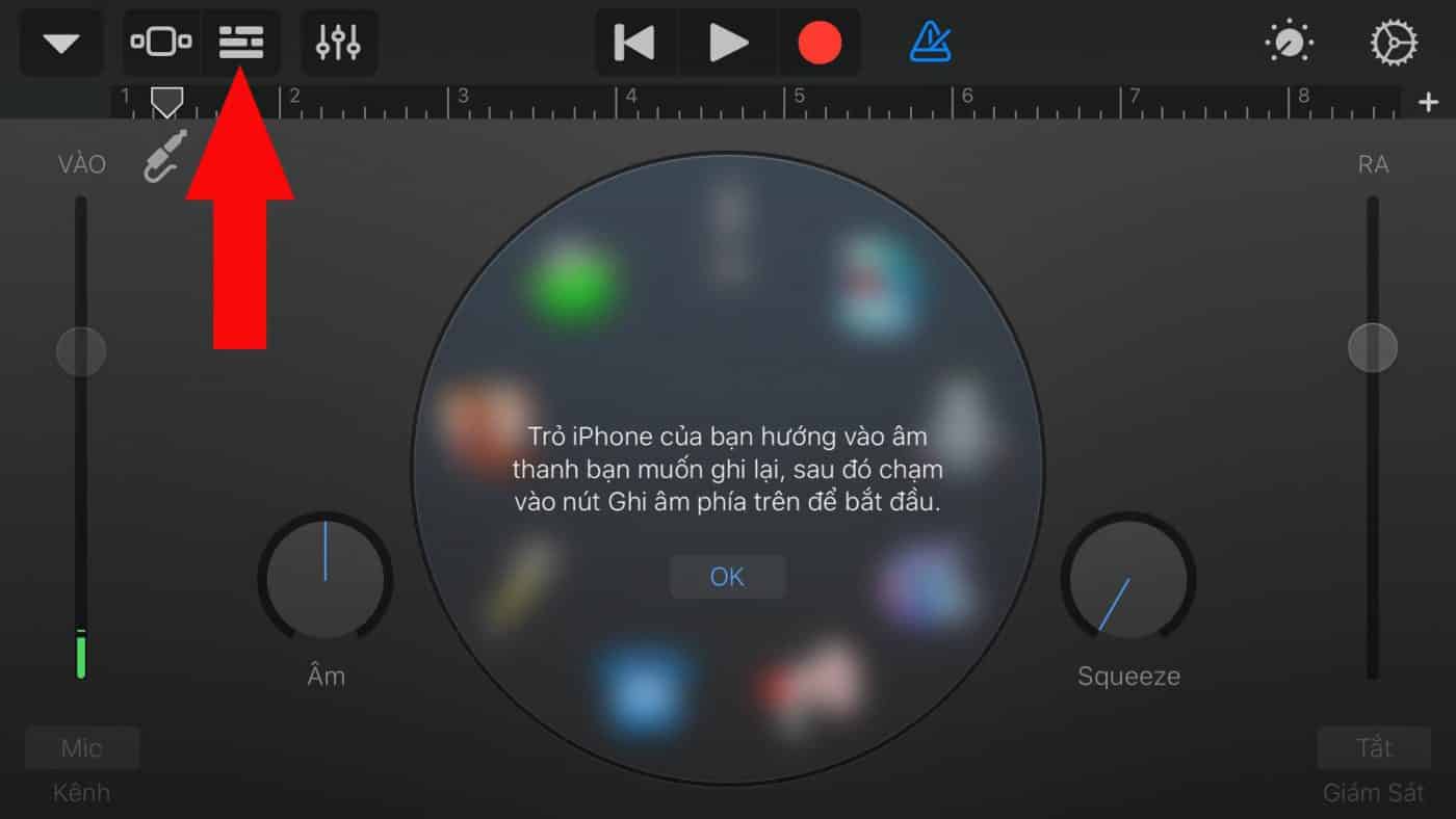 ấn vào dấu 3 gạch