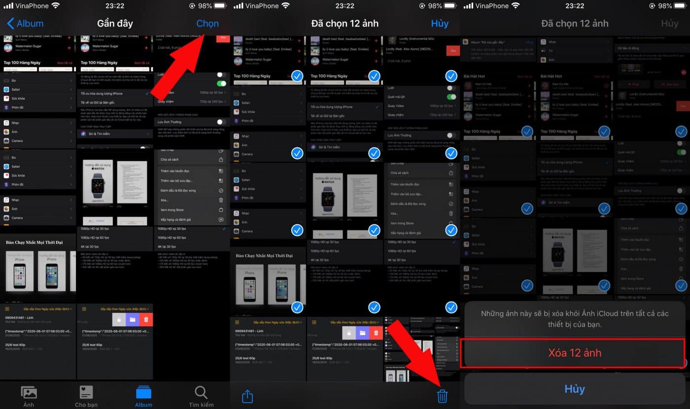 xóa bớt hình ảnh