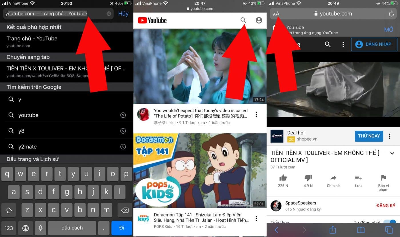 mở video bạn muốn phát