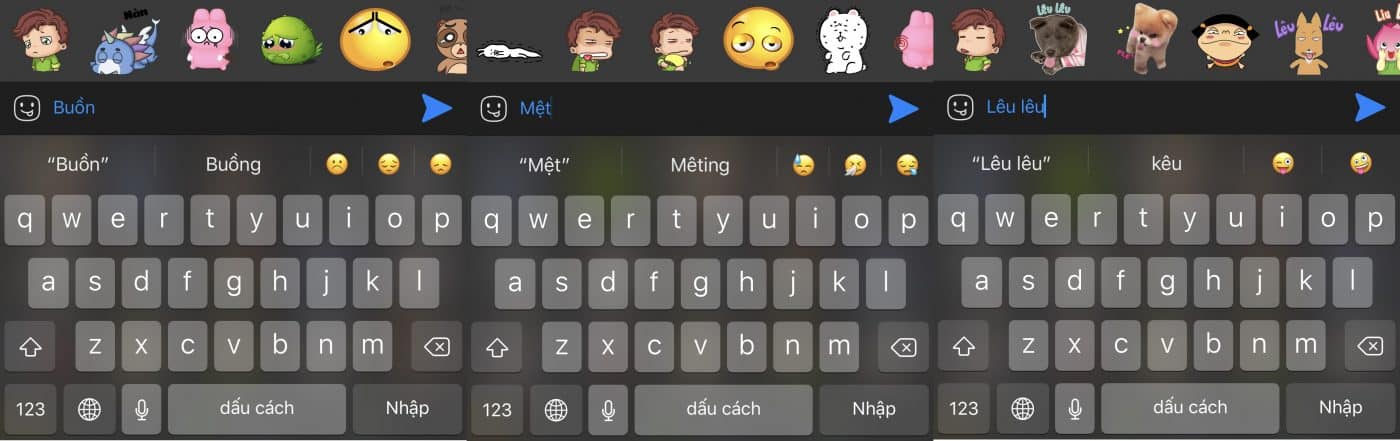 emoji trong giao diện tin nhắn Zalo