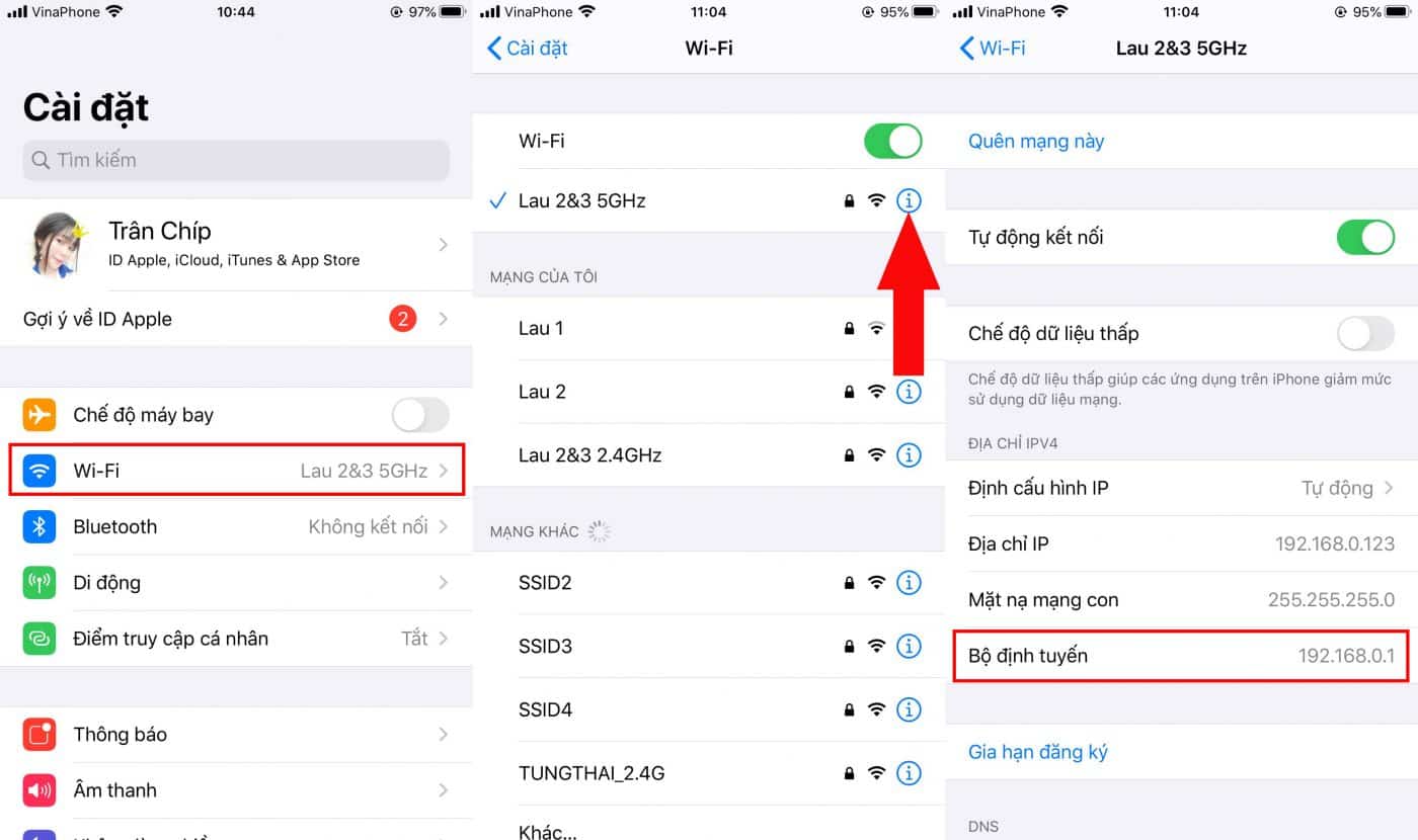 vào bộ định tuyến