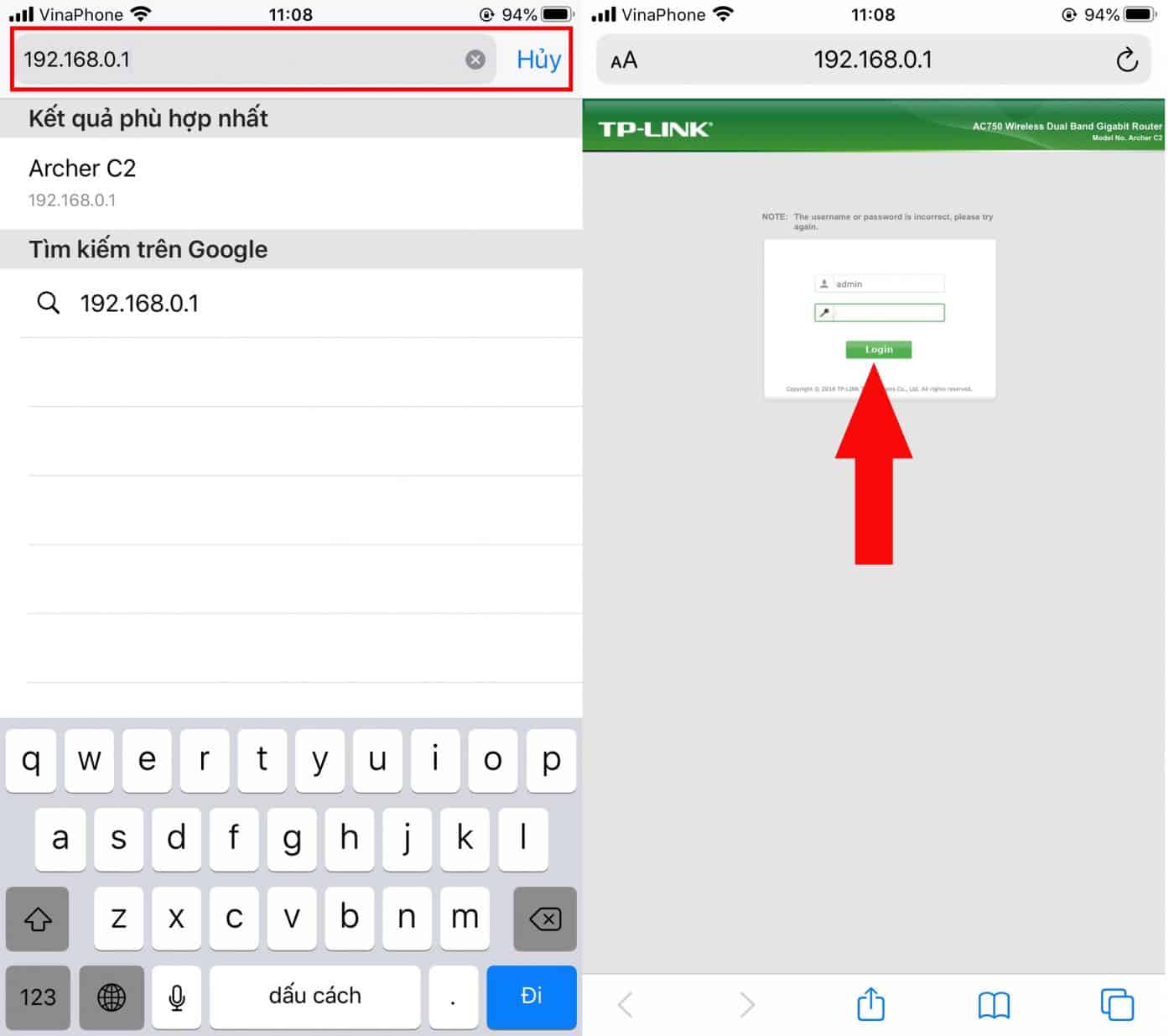 đăng nhập tài khoản
