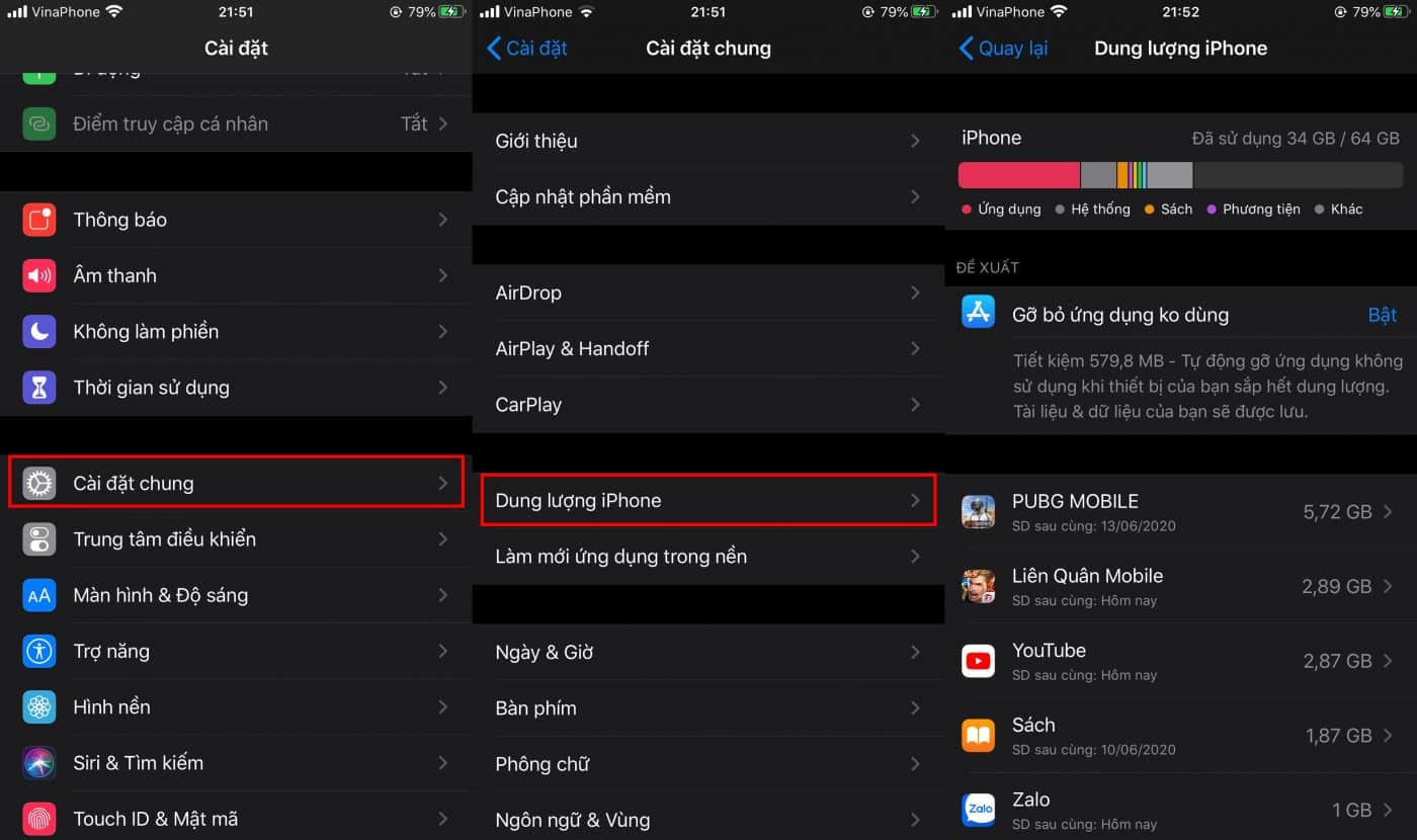 xóa ứng dụng không dùng
