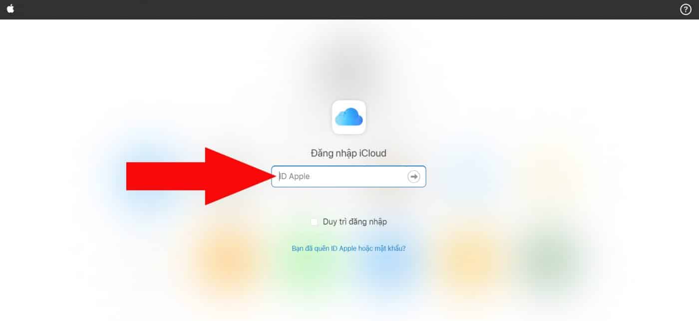 đăng nhập ID Apple