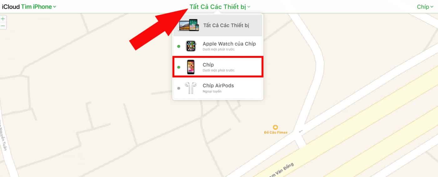 chọn thiết bị